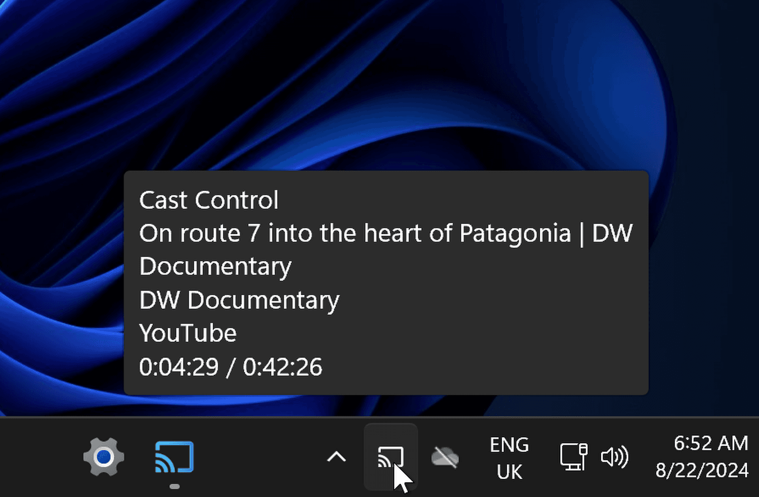 Cast Control tooltip on Windows